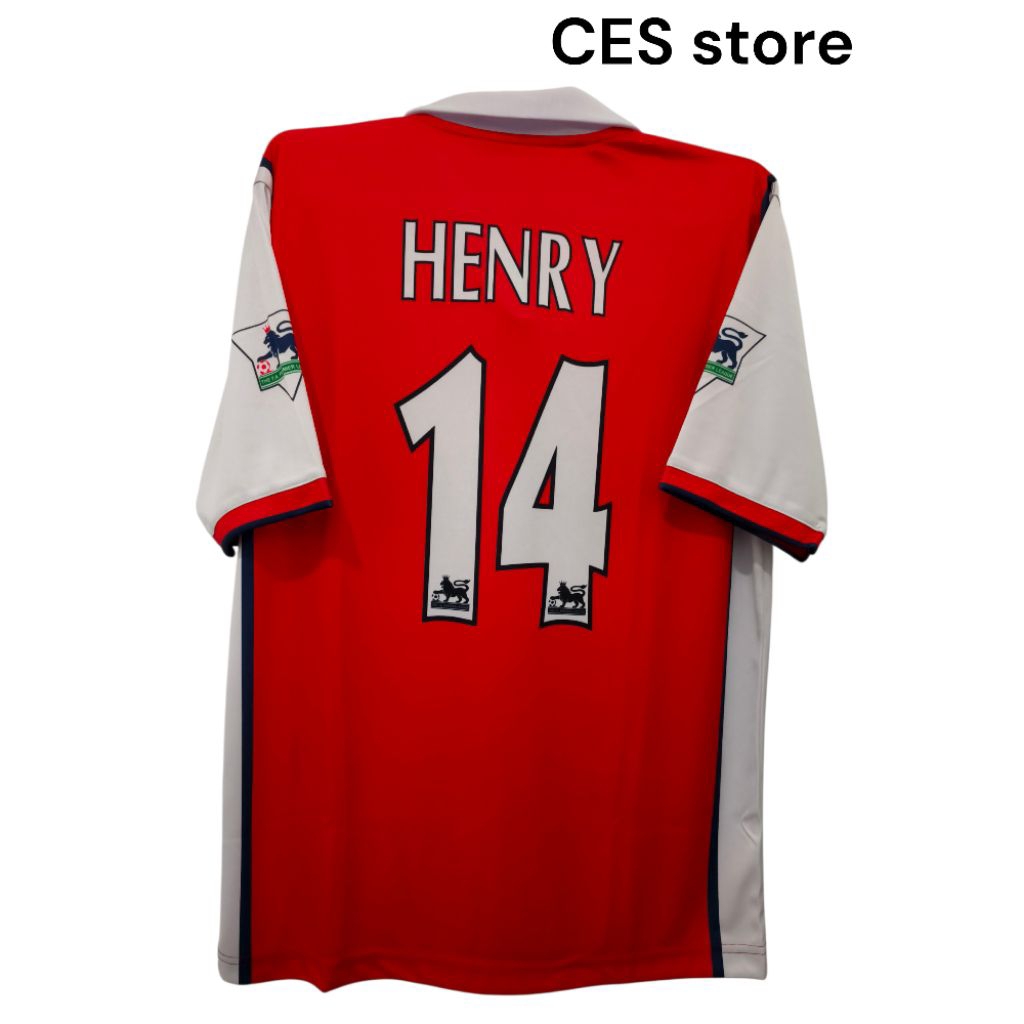 jersey baju bola retro london merah henry sport casual