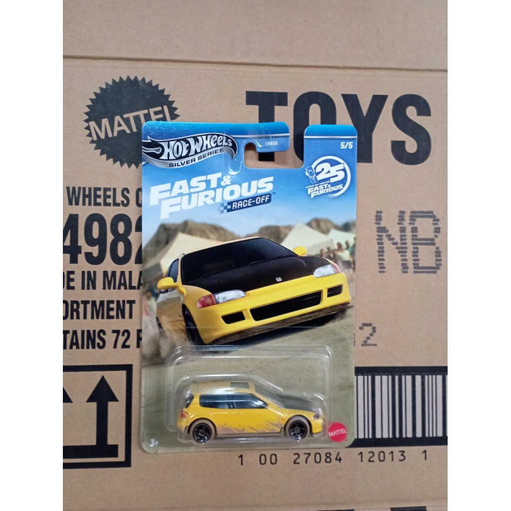 Hotwheels civic eg kuning Fast furious race off