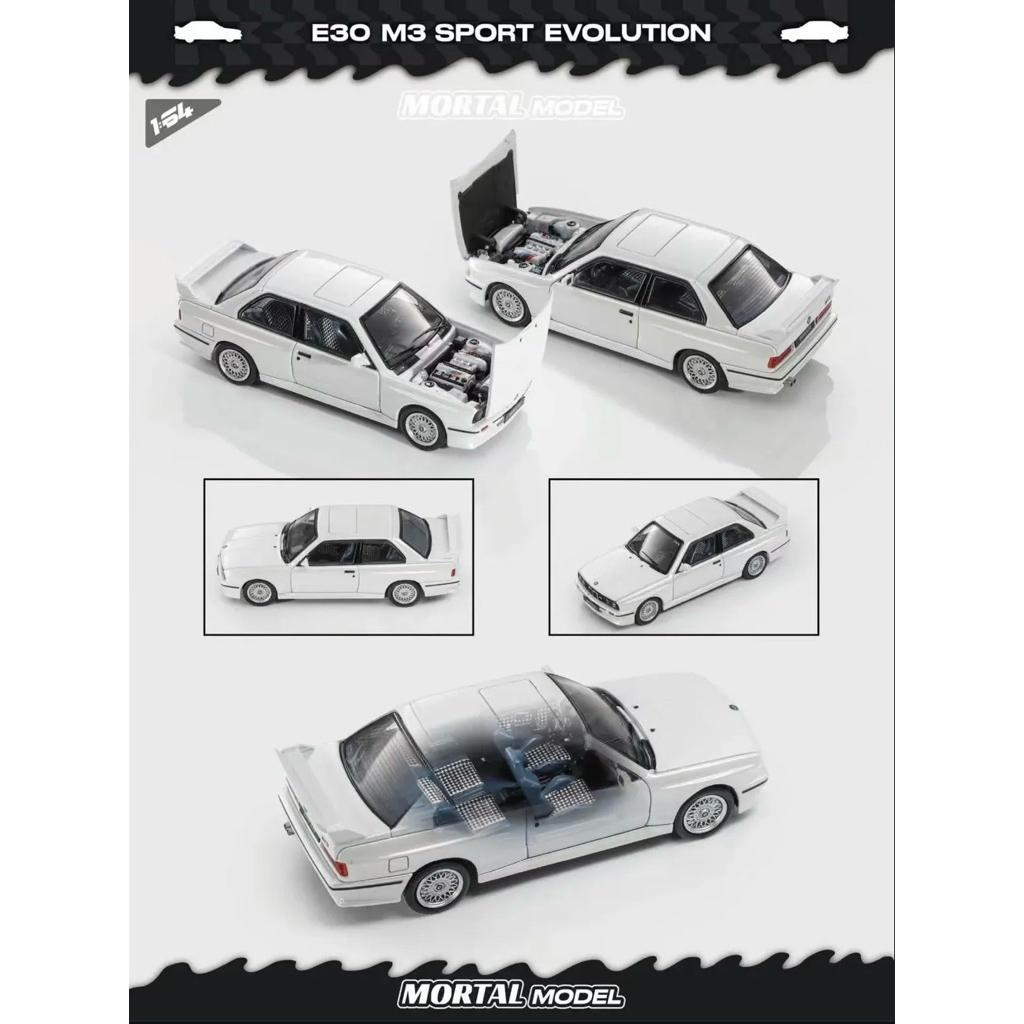 MORTAL MODEL BMW E30 M3 SPORT EVOLUTION White Silver