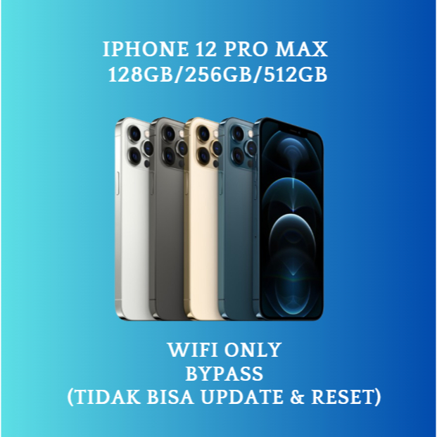 HP IPHONE 12 PRO MAX WIFI ONLY 128GB/256GB/512GB Bekas Second Original Mulus Fullset Game/Live/Merek