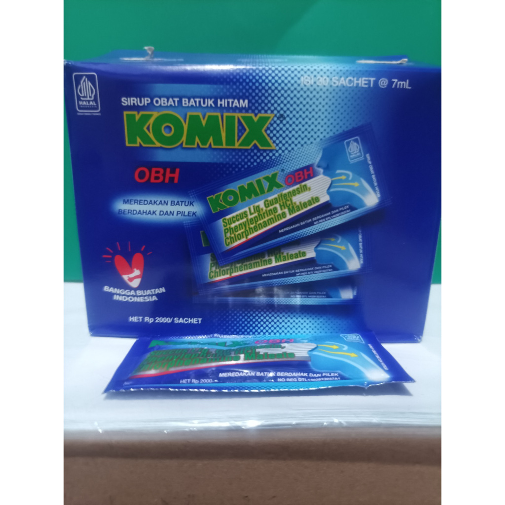 Komix OBH obat batuk hitam sirup per 3 sachet obat untuk meredakan batuk