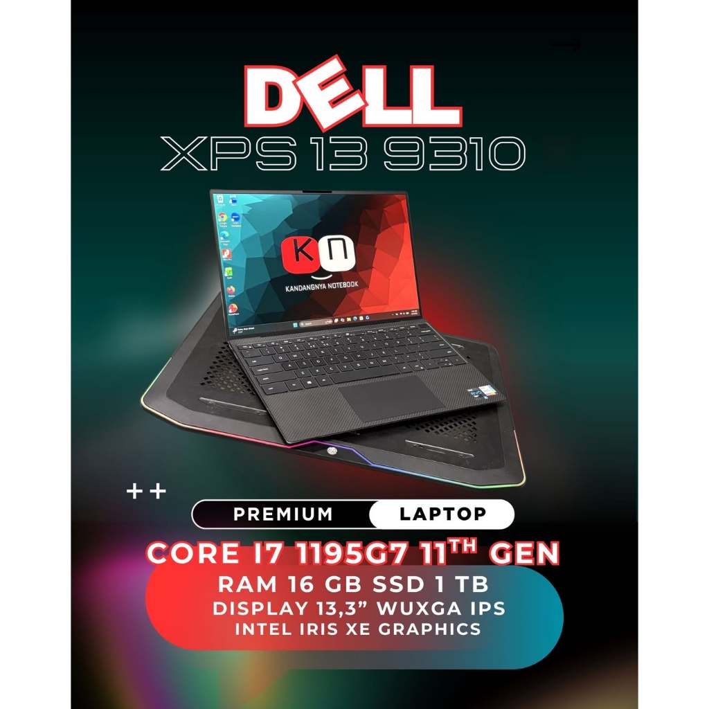 Dell Xps 13 9310 Core i7 1195G7 RAM 16GB / 1TB Layar 13,3inch WUXGA