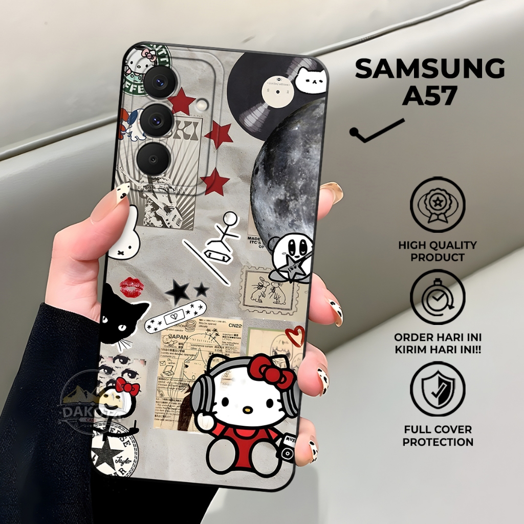 DAKOTA | Casing Samsung A57 A56 A55 Terbaru 2026 Case Samsung Motif Kitty UV PRINTING Berkualitas / 