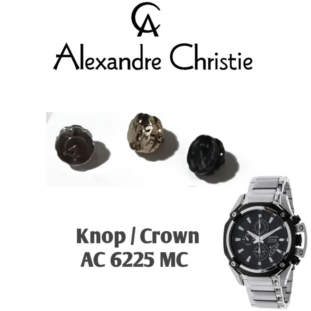 Crown / Knop  Original Untuk Jam Tangan Alexandre Christie Type AC 6224 MC, AC 6225 MC, AC 6226 MC