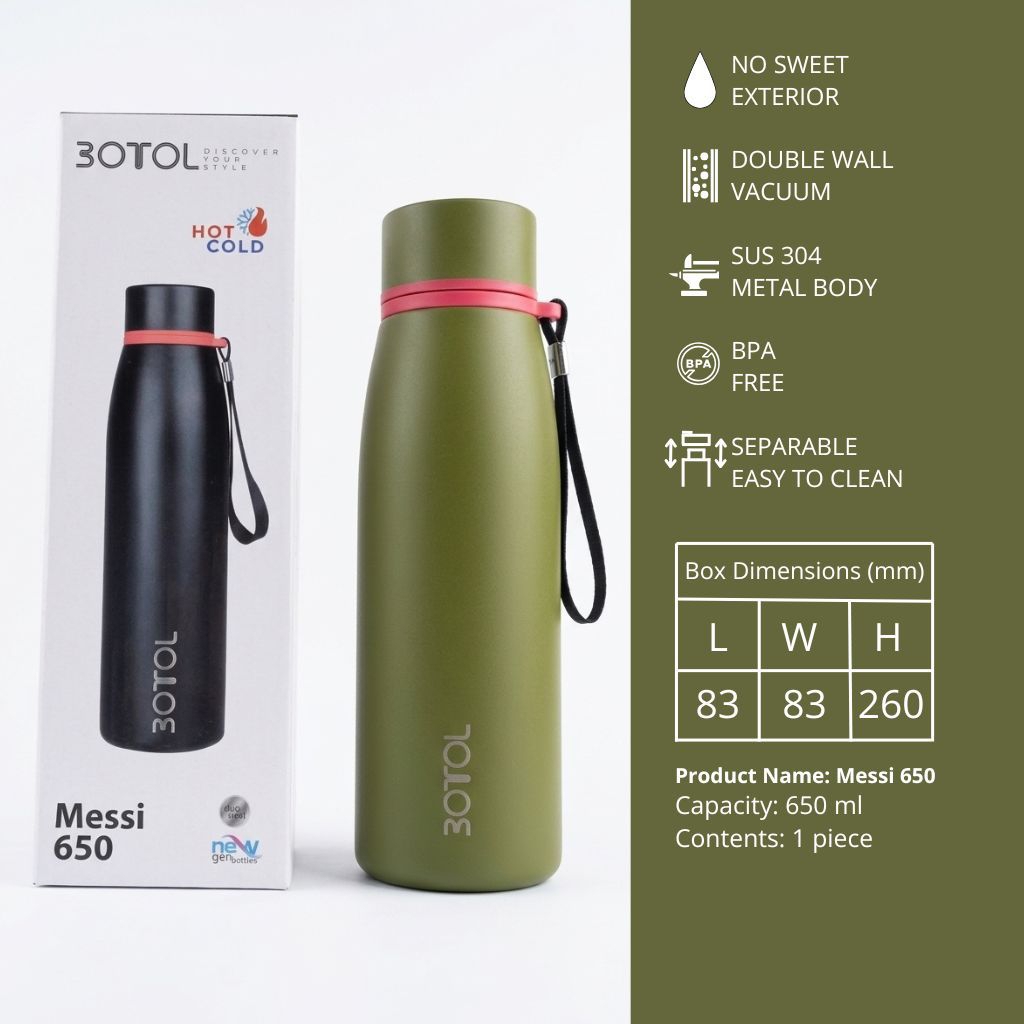 Thumbler 3OTOL HOT & COLD Messi 650ml//Termos Stainless stell 3OTOL 650ml