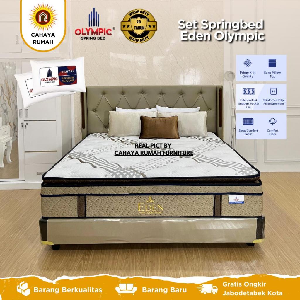 Cahaya Rumah - Springbed Eden By Olympic  - Full Set - Tinggi kasur 31 - Dipan - Tempat Tidur