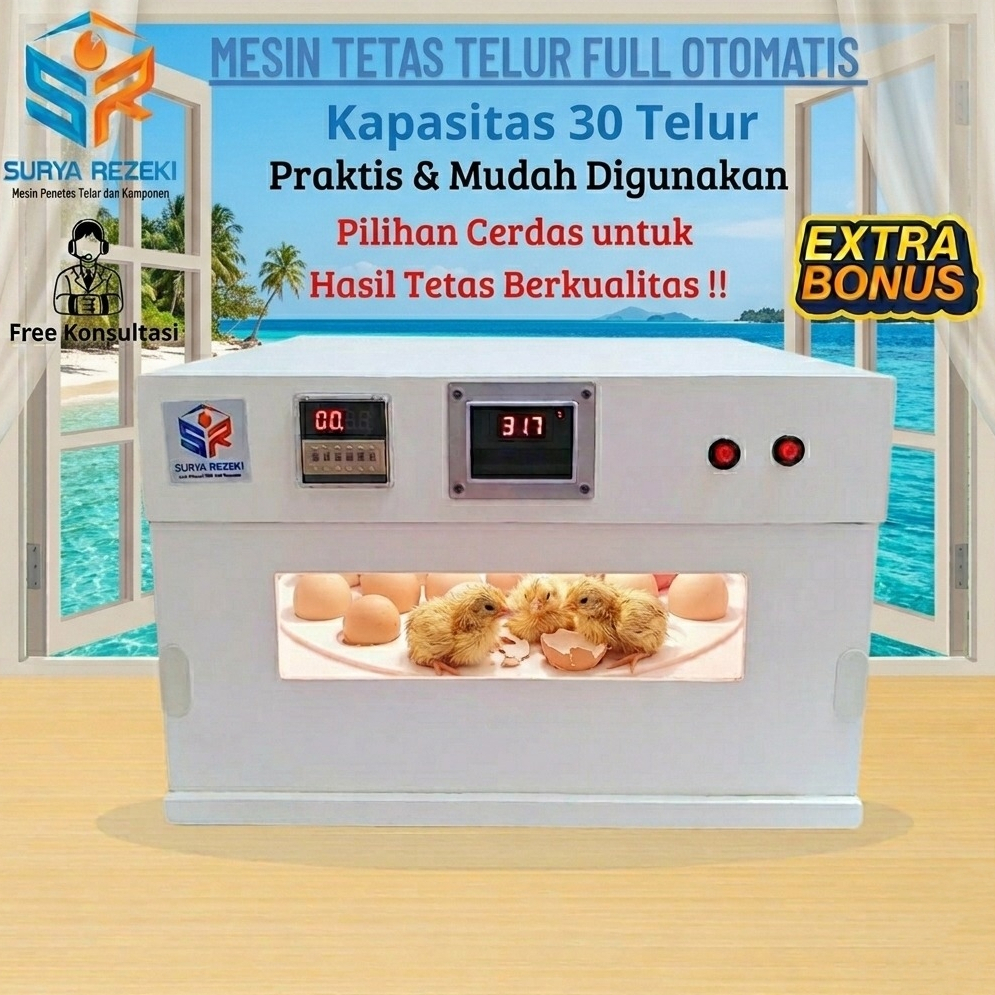 penetas telur otomatis mesin tetas telur full otomatis ayam dan bebek inkubator telur kap 30