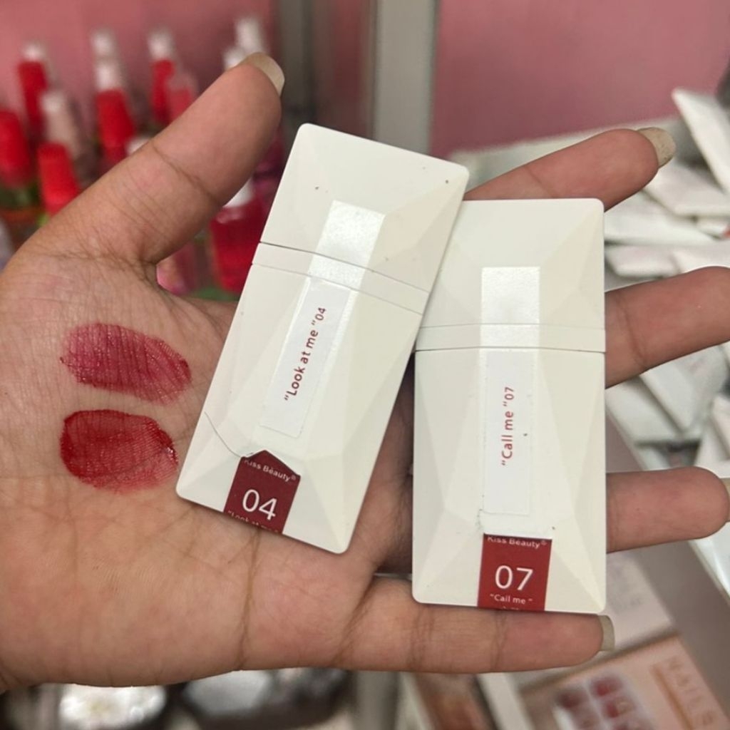 Business Card Glaze Lipcream | Lipgloss Kartu Nama KISS BEAUTY | Lipstik Lucu Matte Perfect Diary Re