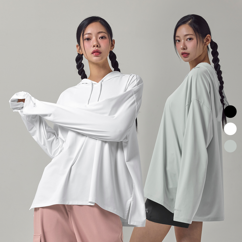 XEXYMIX Medium Feather Jaket Hoodie Olahraga Wanita Lengan Panjang Bahan Lembut Nyaman