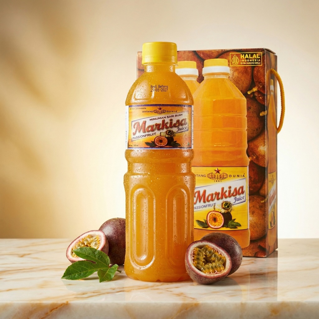 Sirup Markisa Bintang Dunia Asli Makassar  - Jus Markisa Segar Oleh Oleh Khas Makassar Original BPOM