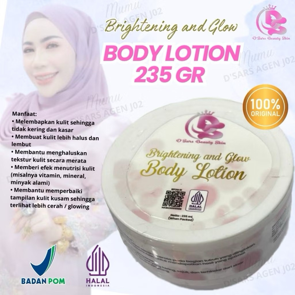 BRIGHTENING & GLOW BODY LOTION 235ml D’SARS BEAUTY SKIN