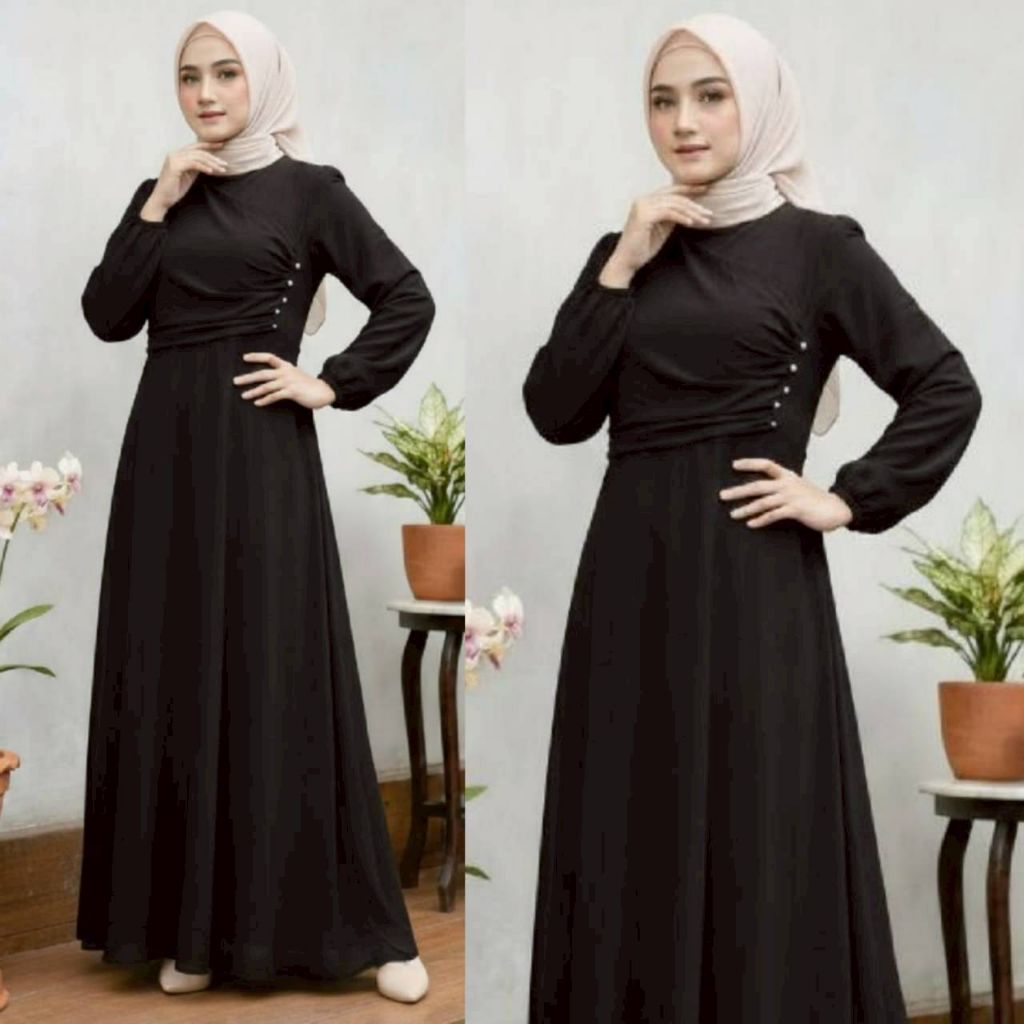 Azzahra Dress/Gamis Wanita Ceruty Babydoll Premium/Gamis Wanita Kondangan