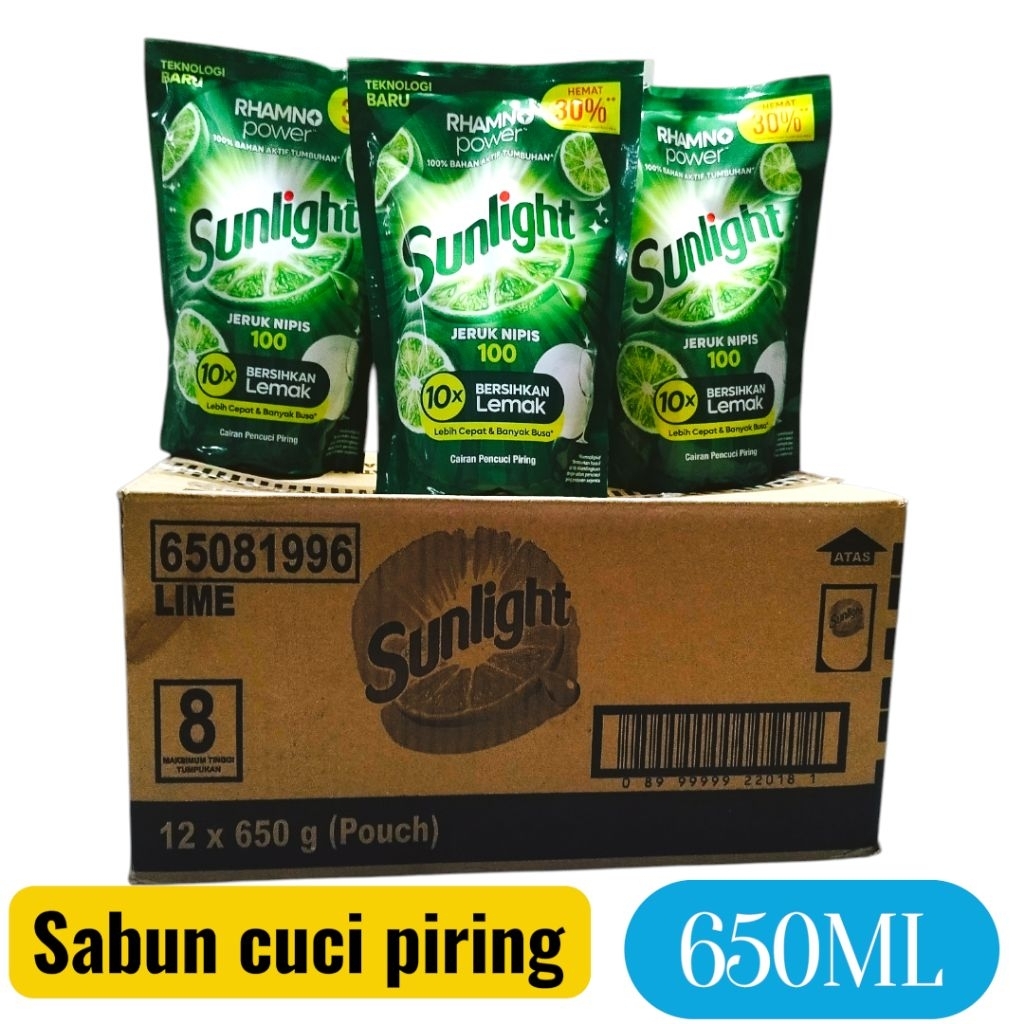 SUNLIGHT 650ML 1 DUS SABUN CUCI PIRING 650GR