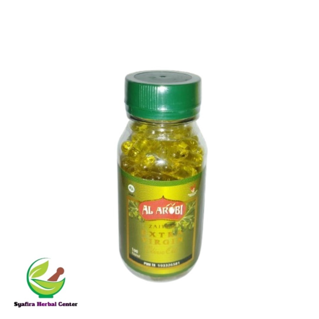 Kapsul Minyak Zaitun Al Arobi Jaitun Asli Murni Original 100% Arab Extra Virgin Olive Oil 100 Kapsul