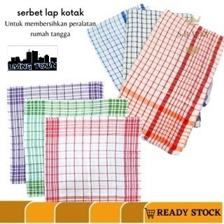 Kain Lap Serbet Satuan - Lap Dapur Kotak Kotak - LAP PIRING SERBAGUNA - Serbet Lap Kotak - Kain Lap 