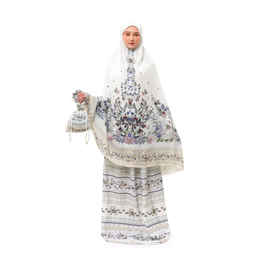 New Mukena Nada Puspita Majestica Prayer Robe-Pearl Lengkap Bo