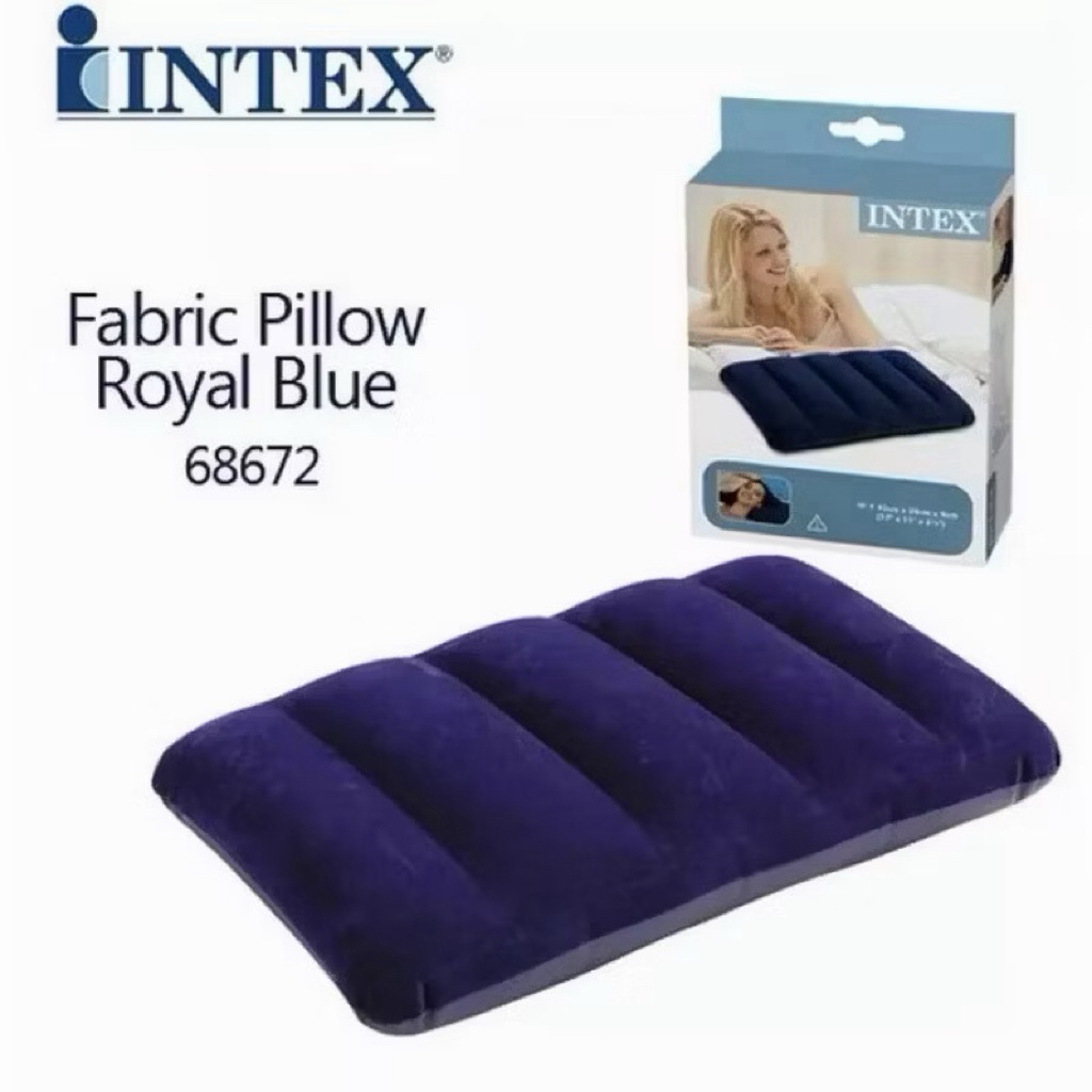 intex 68672 bantal angin / travel air pillow blue color
