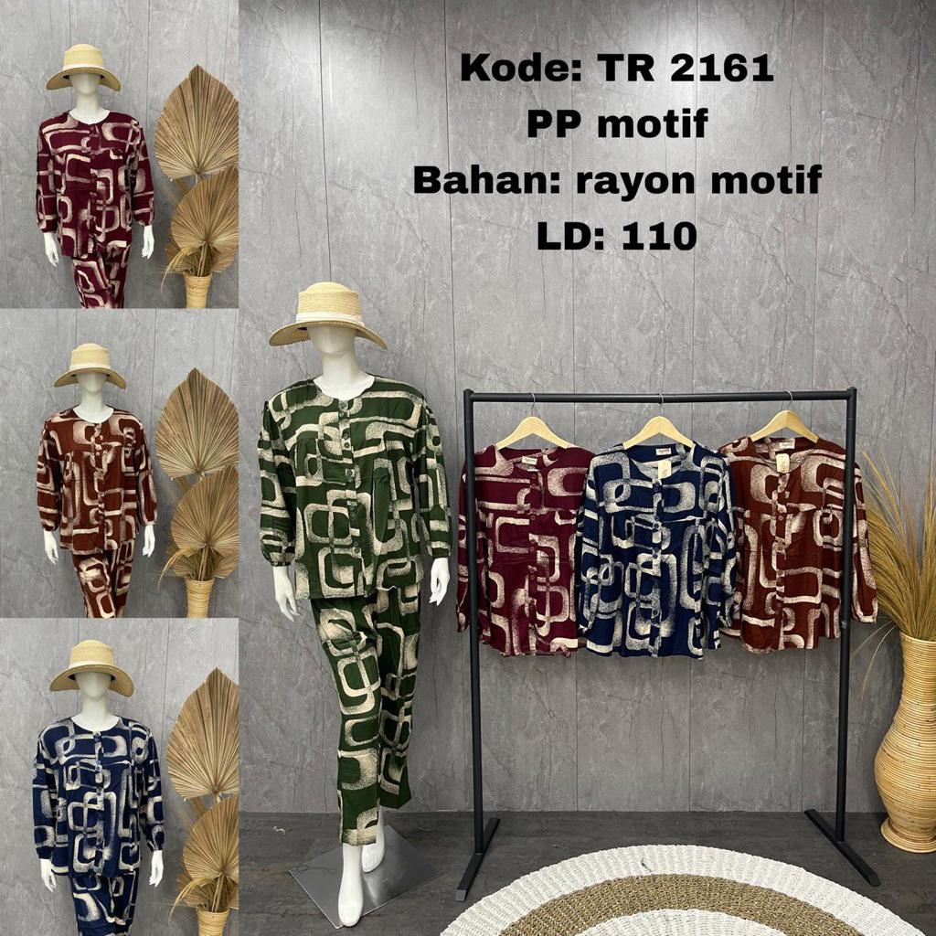AGNES PP RAYON MOTIF /LENGAN PANJANG PP Kulot, PP Biasa, PP Kombi ,standart/bahanrayon