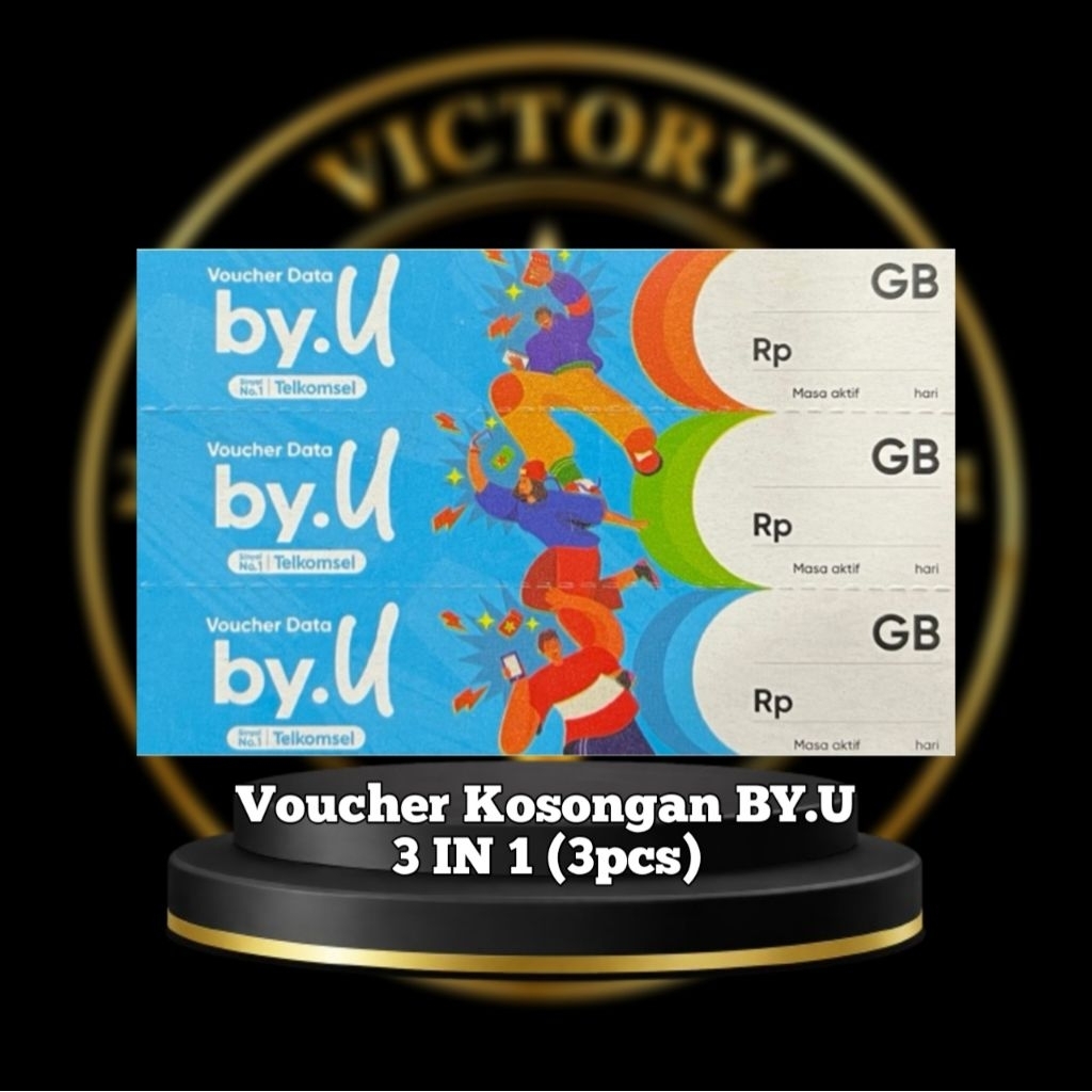 Voucher kosong by.U 3 SN murah / Voucher Blank by.U eceran / Voucher kosongan by.U injek kuota / Vou