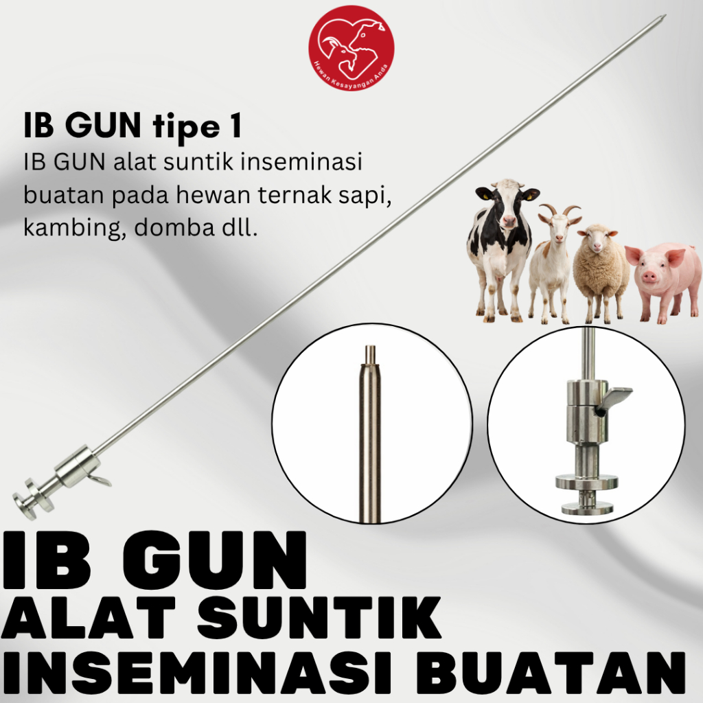 Gun IB Alat Inseminasi Buatan Kawin Suntik Sapi Kambing Domba
