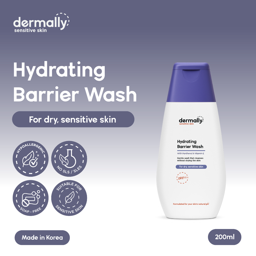Dermally Hydrating Barrier Wash 200ml - Pembersih pH 5.5 untuk kulit kering dan eksim