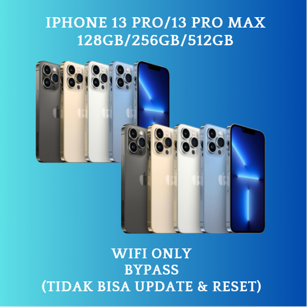 HP IPHONE 13 PRO/13 PRO MAX WIFI ONLY 128GB/256GB/512GB Bekas Second Original Mulus Fullset Game/Liv