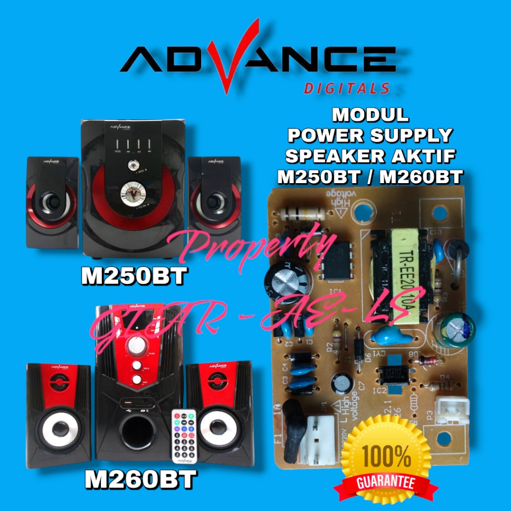 ADVANCE M250BT 260BT POWER SUPPLY SPEAKER AKTIF ADVANCE M250BT 260BT