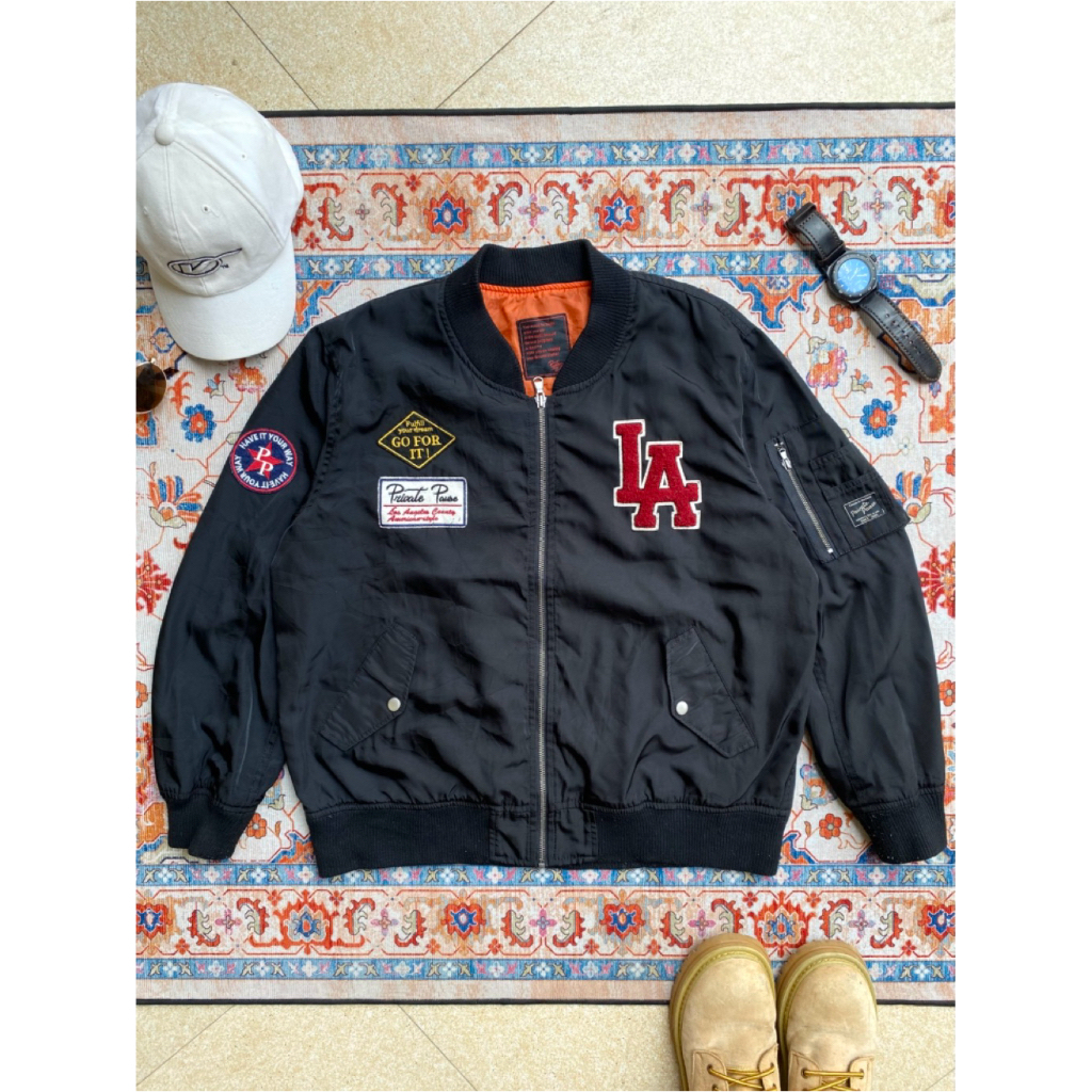 Jaket Bomber Private Pause Second Patch Bordir