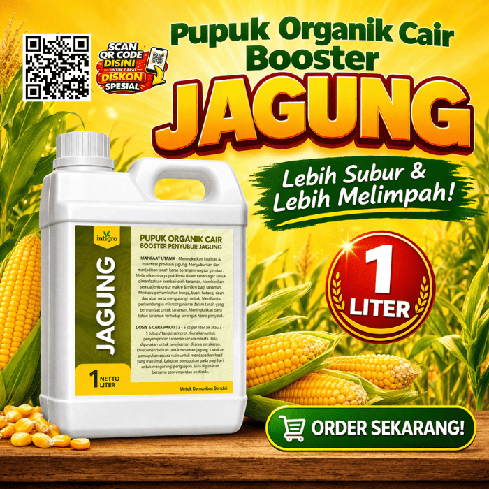 Pupuk Jagung Masa Pertumbuhan / Pupuk Jagung Pembesar Buah / Pupuk Pembesar Jagung / Pupuk Booster J