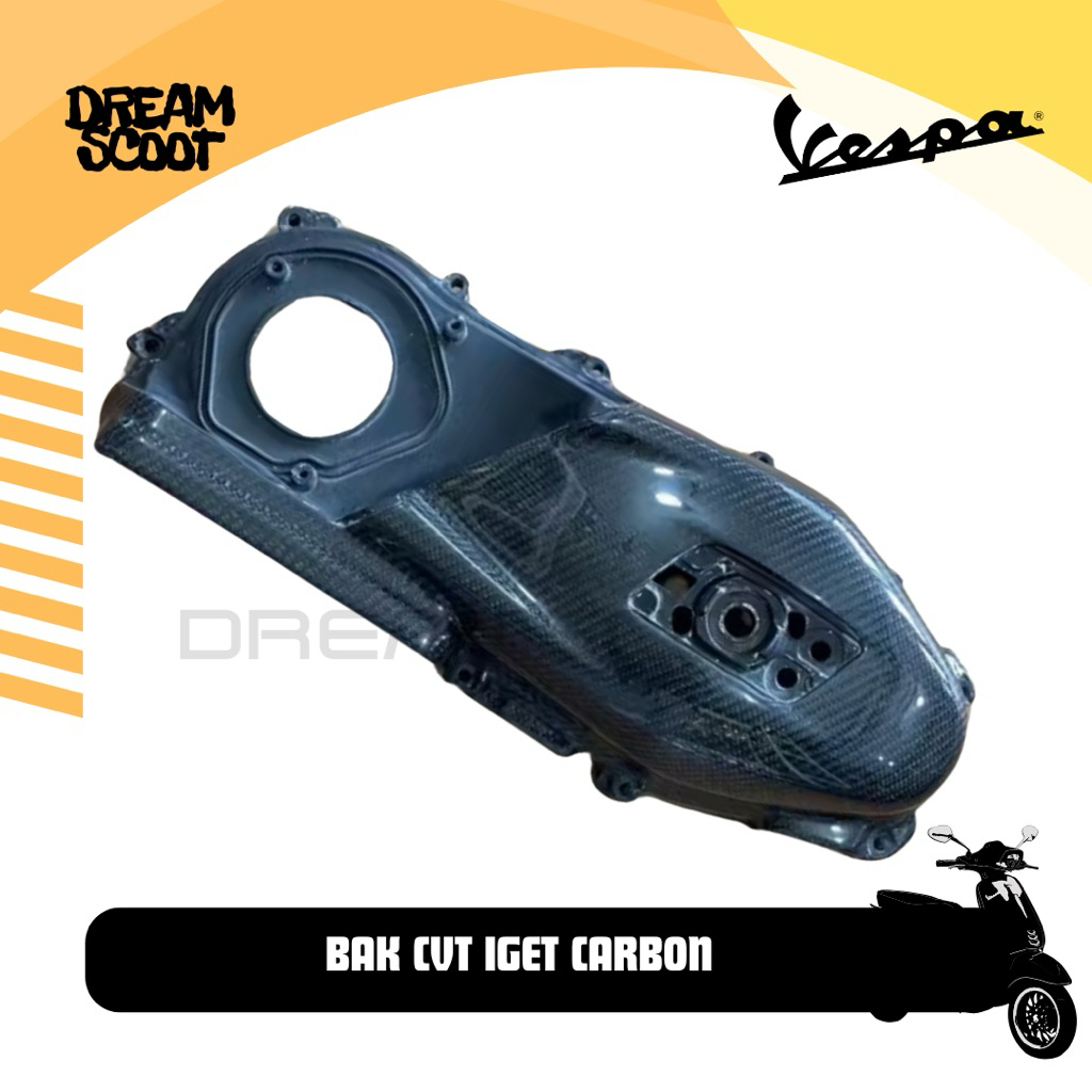 Cover CVT Vespa IGET Carbon Kevlar Bak CVT Vespa Sprint Vespa Primavera Vespa S Vespa LX Vespa GTS V