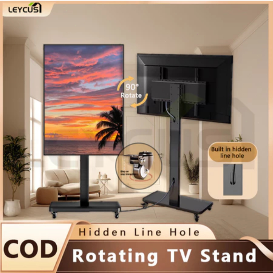 TV Bracket Standing Roda Rotate 90° 32-65 Inch Dapat Diputar Bracket Standing TV  Portabel Dudukan T