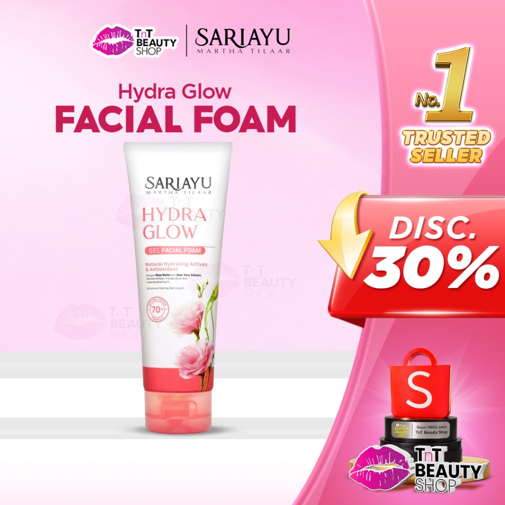 Sariayu Hydra Glow Gel Facial Foam 100gr Sari Ayu  | TnT Beauty Shop