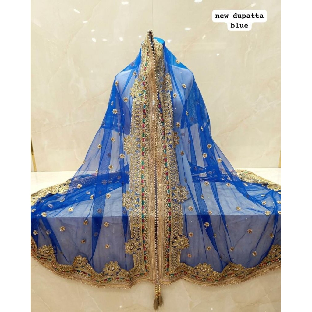 #TjM125 Dupatta Dupata Selendang Sarangan Bahan Siffon Hitam Black Bordir mewah Payet India Asli Ori