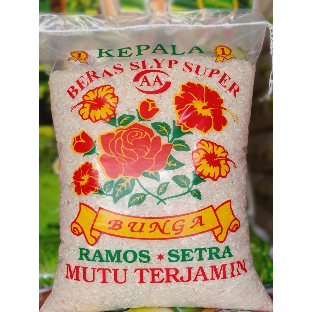 Beras merk bunga ramos setra pulen