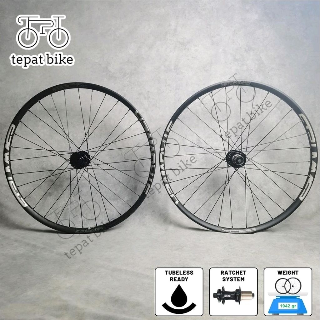 Wheelset 27.5 29 700c Strummer XC28 32H + Nautilus Rakac Ratchet 4in1 QR TA Alloy Double Wall Tubele