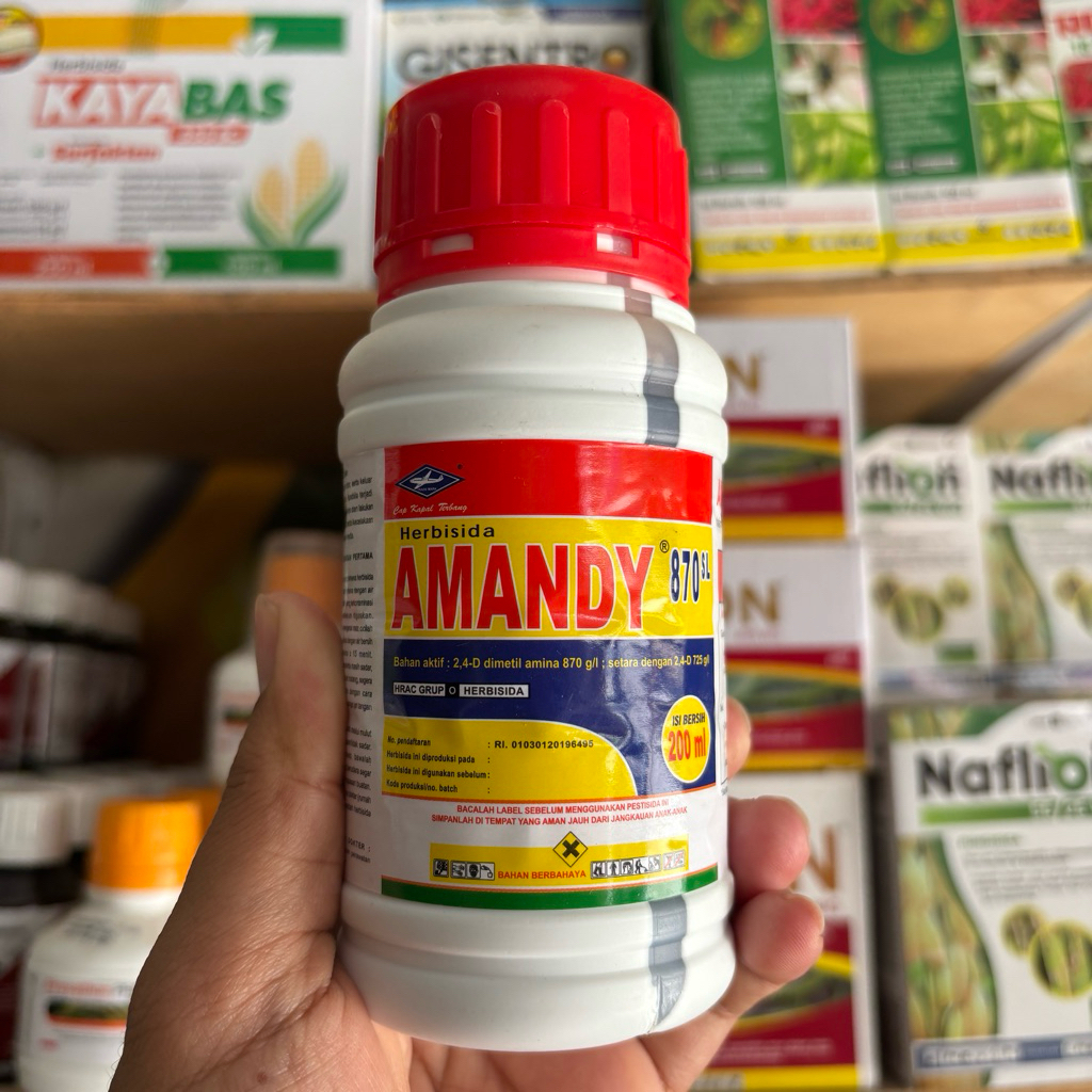 Herbisida Amandy 870 SL 200 ml – Pembasmi Rumput Liar Ampuh Sistemik Cepat Mati