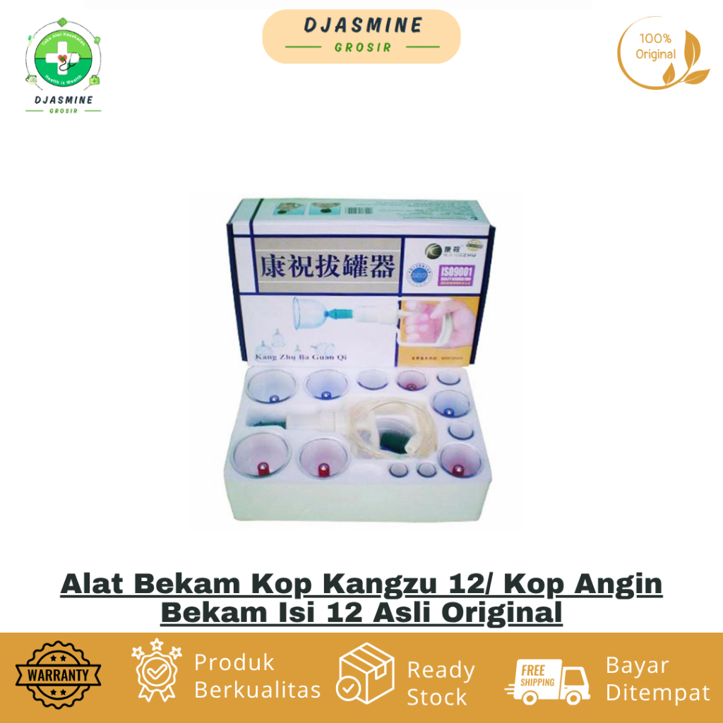 Alat Bekam Kop Kangzu 12/ Kop Angin Bekam Isi 12 Asli Original