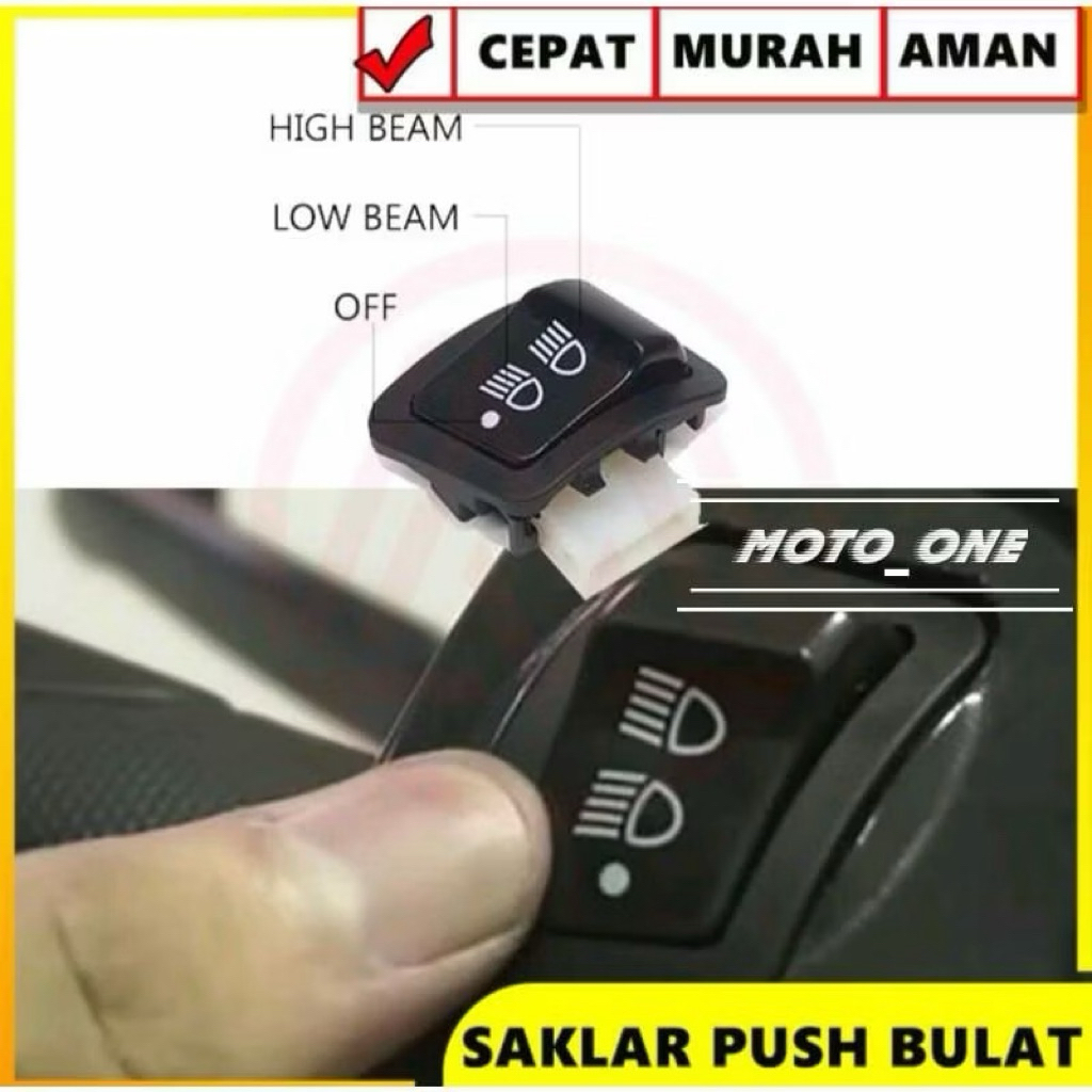 SAKLAR DIM HIGH LOW OFF SAKLAR 3 IN 1 UNIVERSAL BEAT FI BLADE NEW VARIO125 SUPRA X125  SAKLAR 3MODE