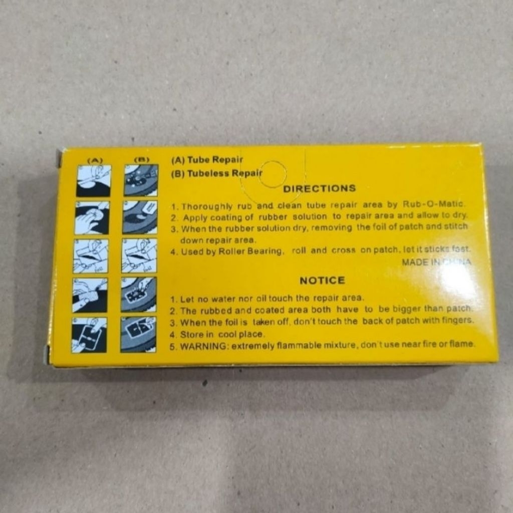 KARET TAMBAL BAN+LEM PEREKAT TIP TOP ISI 48 PICIS
