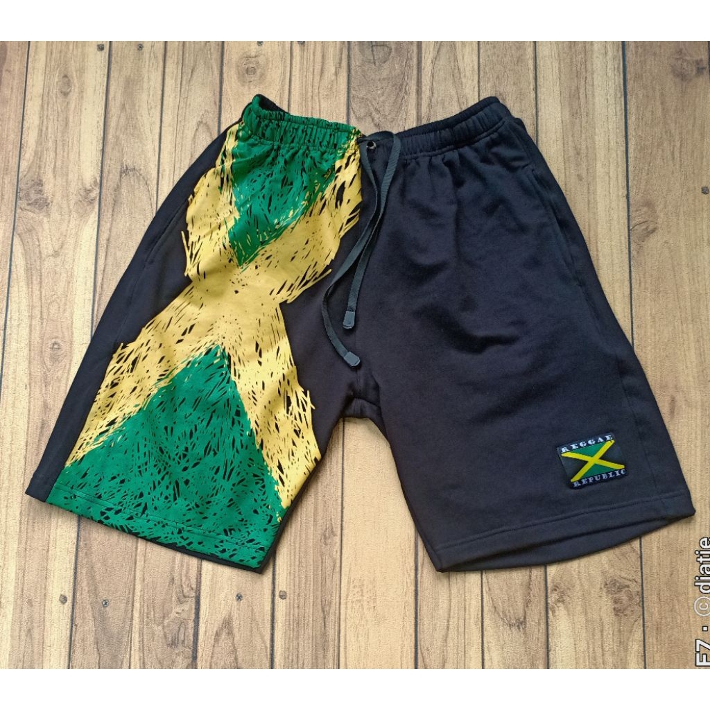 DJATIESHOP x REGGAE REPUBLIC celana pendek jamaica rasta
