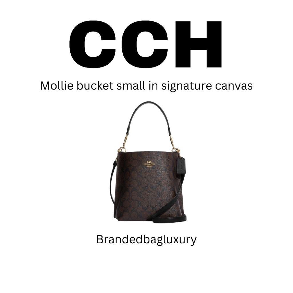 mollie bucket small in signature canvas