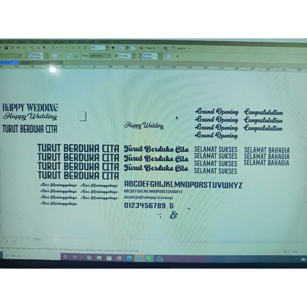 Link Order Custom huruf papan bunga tebal 6mm