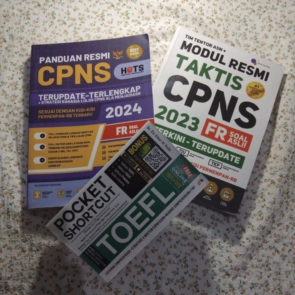 (Preloved) Bundling Buku Panduan CPNS + Toefl