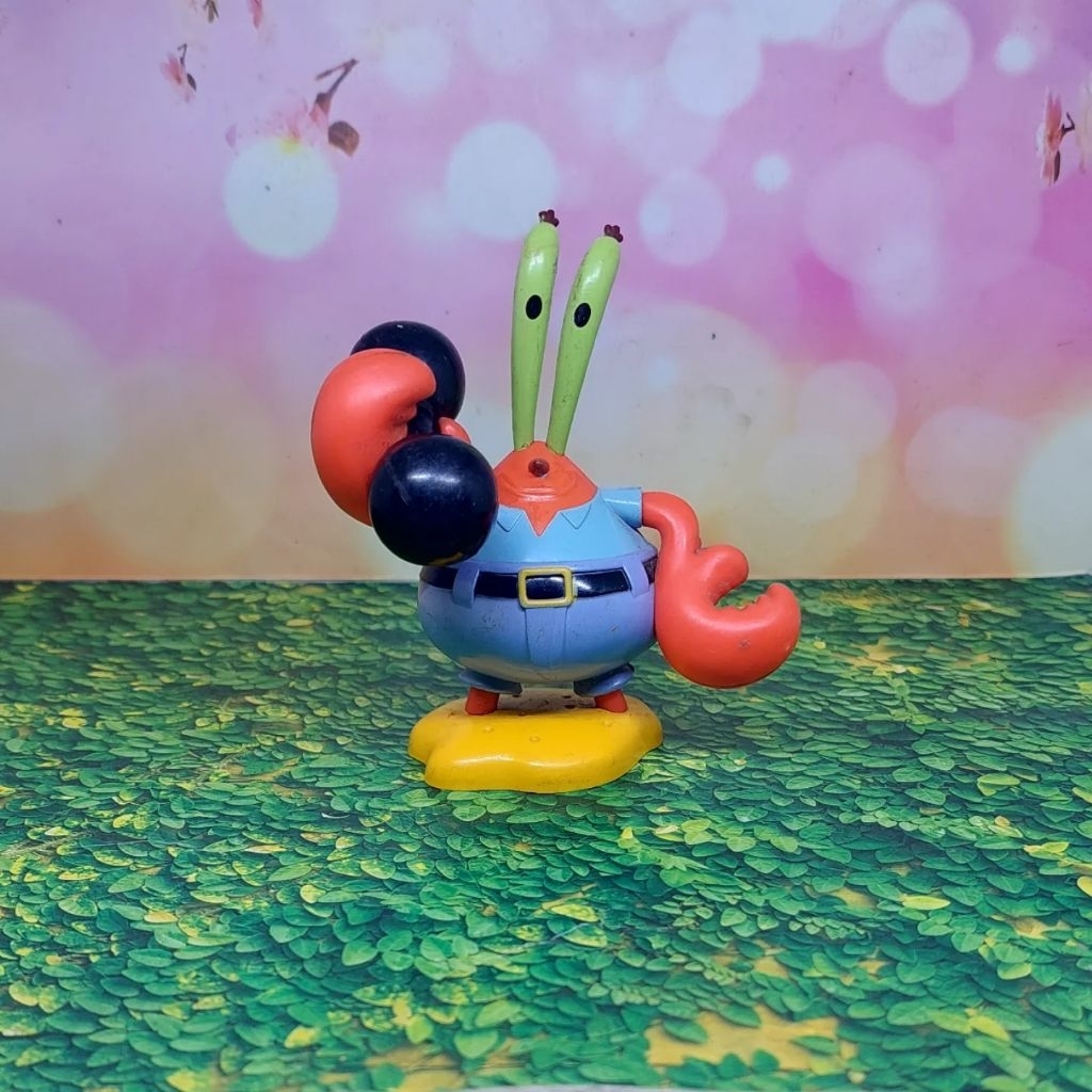 Figure Tuan krabs/Mr.Krabs angkat barbel Spongebob ori viacom mainan seken mainan happy meal mcd