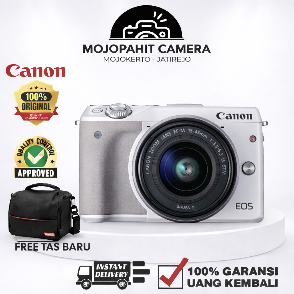 CANON EOS M3 LENSA 15-45MM SECOND BERGARANSI
