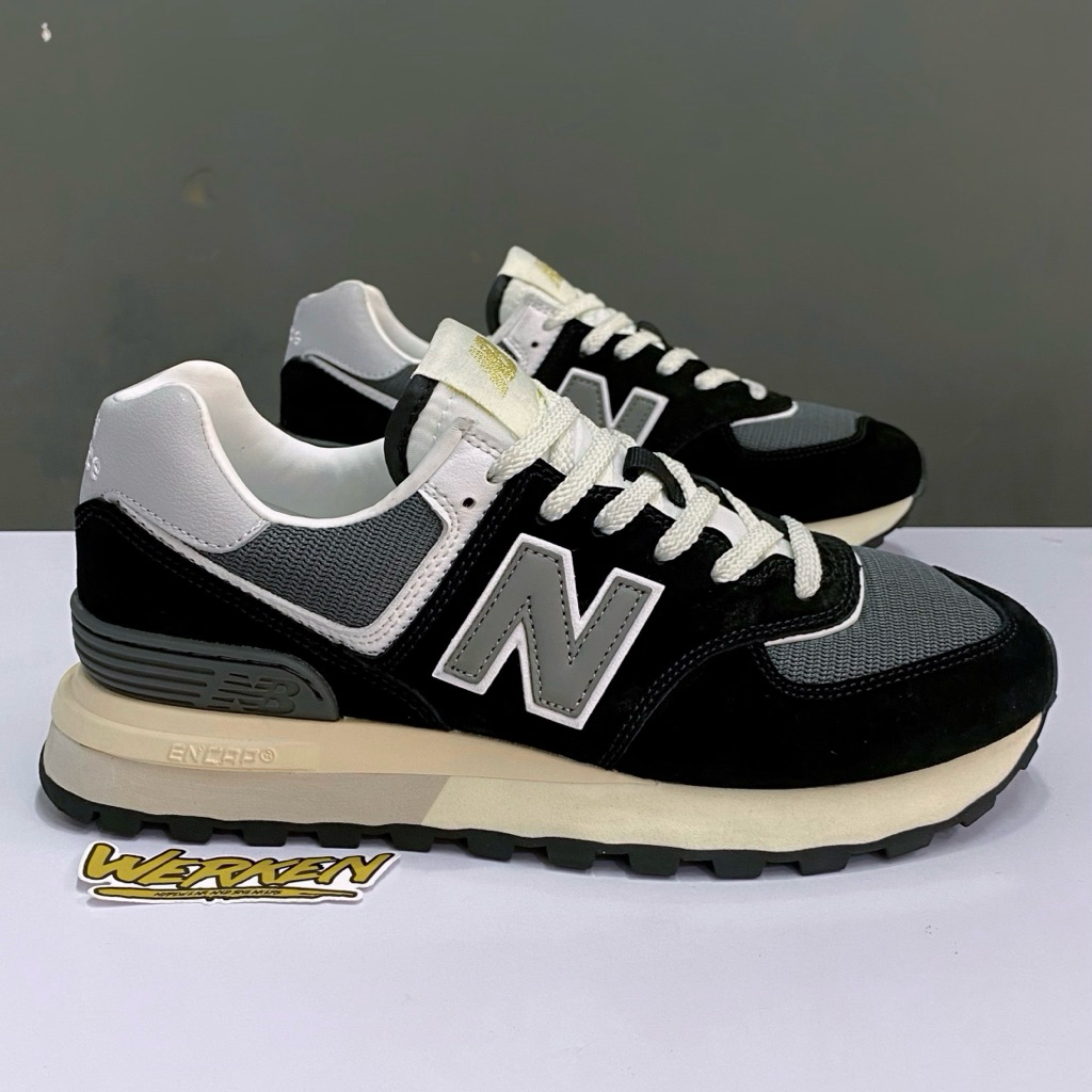 Promo Sepatu Sneaker New Balance 574 Legacy Black Grey White