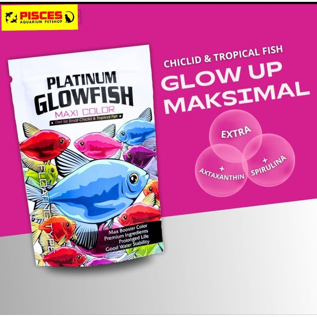 Pakan ikan mikro PLATINUM GLOW fish