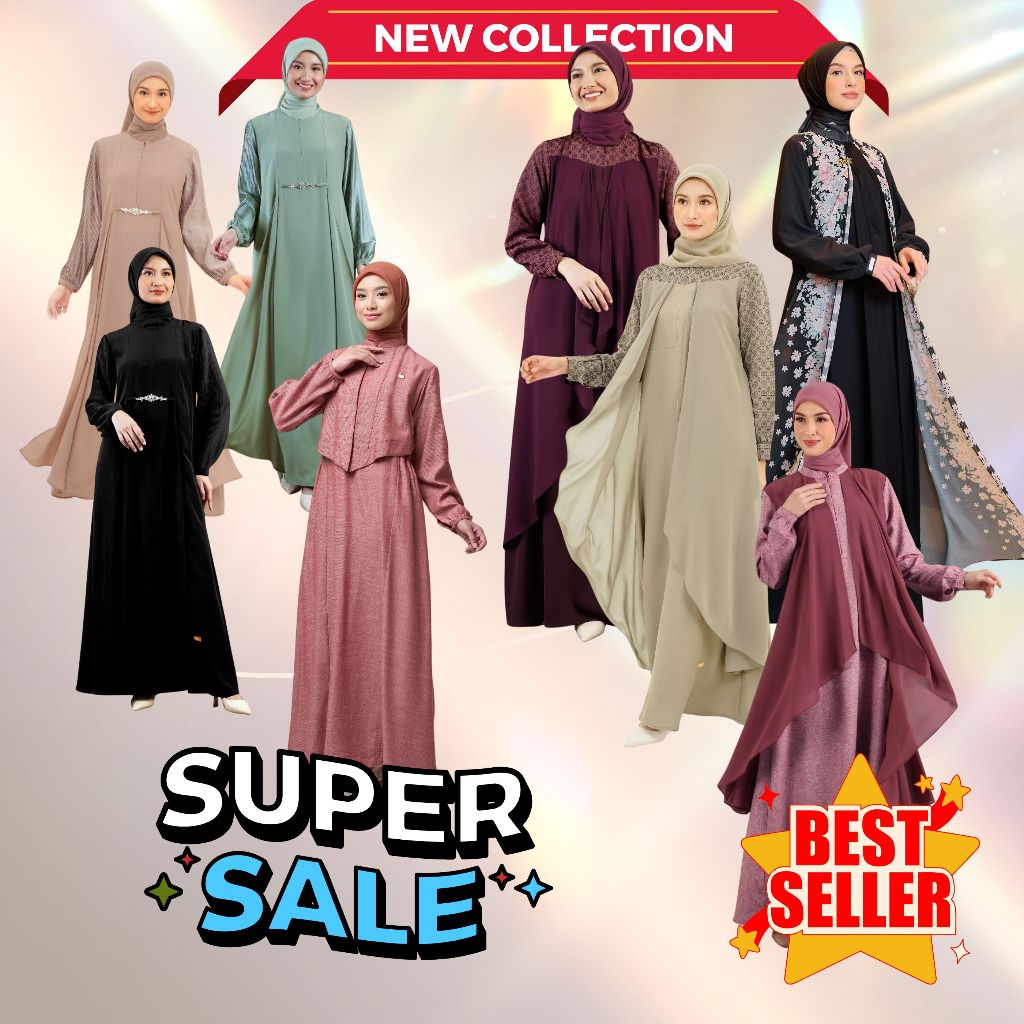 Gamis NIBRAS PROMO BIG SALE, NIBRAS SALE Dress Gamis Wanita Daily Outfit Simple & Casual