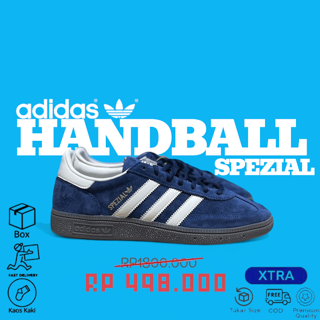 (Gratis Koas Kaki) Sepatu Sneakers Pria Wanita Unisex Spzl Handball Made in Vietnam Size 36-44 Kekin
