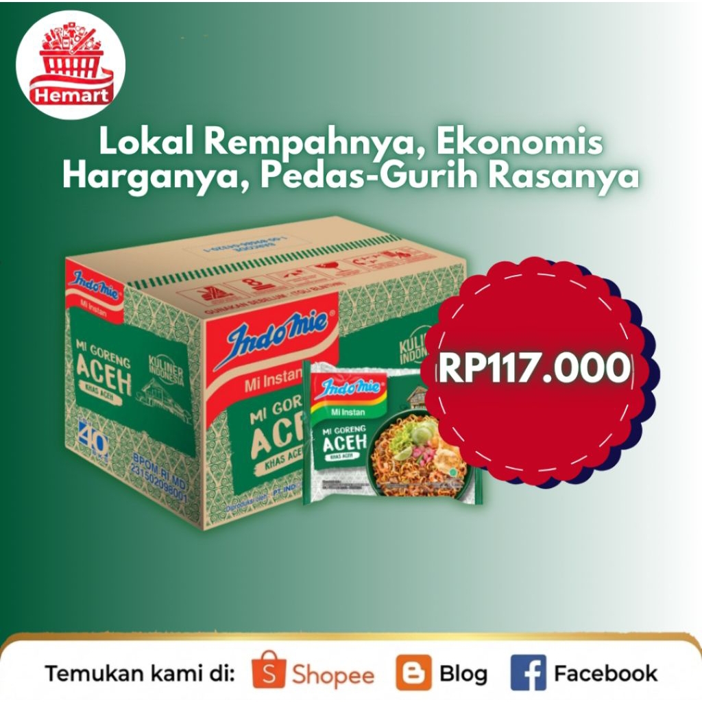 Indomie Goreng Aceh 1 Dus